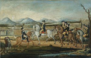 Washington Reviewing the Western Army at Fort Cumberland, Maryland by Frederick Kemmelmeyer
